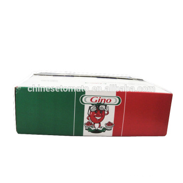Pasta de tomate enlatada de doble concentración de la marca Gino para el mercado italiano